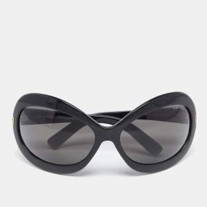 Pre Owned Tom Ford Black TF428 Edie Oval Sunglasses