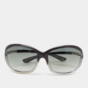 Pre Owned Tom Ford Black/ Grey Gradient TF8 Jennifer Rectangular Sunglasses