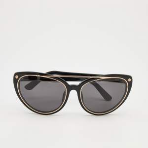 Pre Owned Tom Ford Black & Gold Tone/Black Edita TF384 Cat-Eye Sunglasses