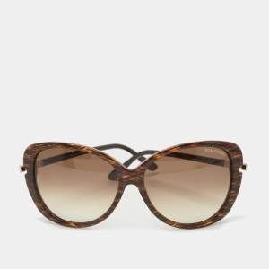 Tom Ford Havana/Brown Gradient Linda TF324 Butterfly Sunglasses