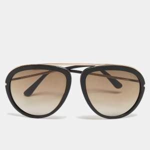 Tom Ford Matte Black/Brown TF452 Stacy Sunglasses