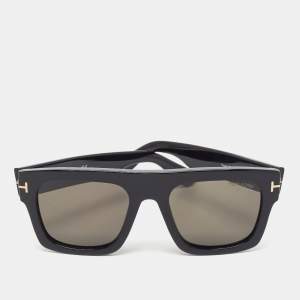 Tom Ford Black  Fausto Tf711 Rectangle  Sunglasses