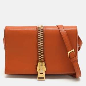 Tom Ford Brown Leather Sedgewick Shoulder Bag