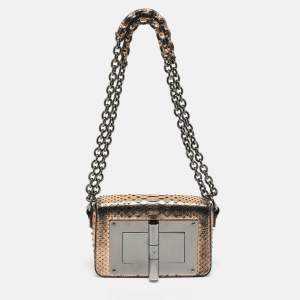 Tom Ford Bronze Python Natalia Chain Shoulder Bag
