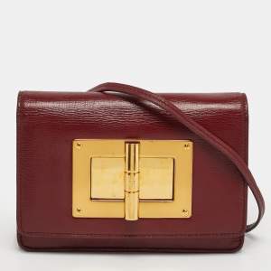 مملوكة مسبقًا Tom Ford Natalia Red Leather Crossbody Bag