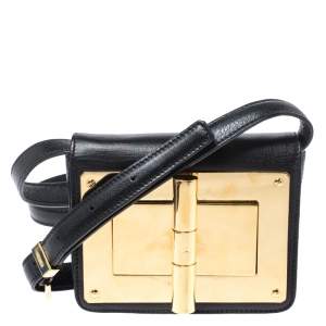 Tom Ford Black Leather Small Natalia Crossbody Bag