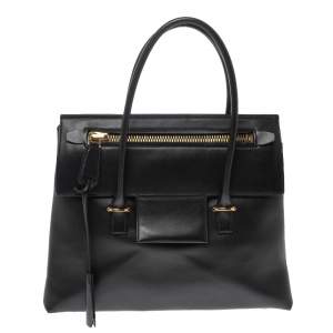 Tom Ford Black Leather Icon Tote