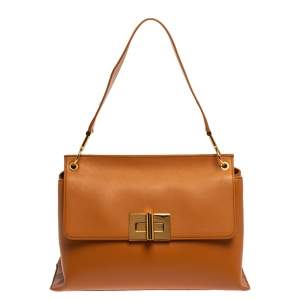 Tom Ford Tan Leather Natalia Shoulder Bag