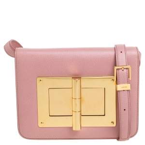 Tom Ford Pink Leather Small Natalia Crossbody Bag