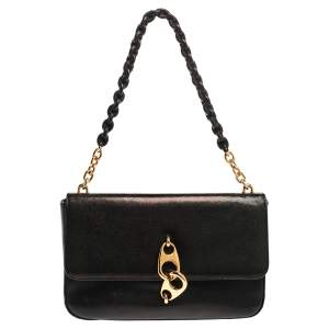 Tom Ford Black Leather Carine Flap Bag