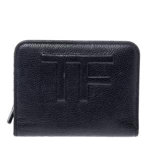 Tom Ford Black Leather Compact Wallet