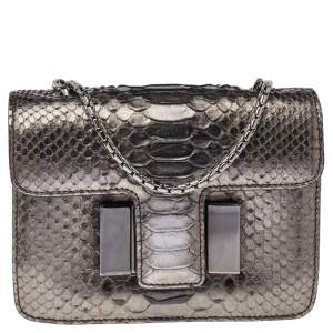 Pre Owned Tom Ford Metallic Python Leather Sienna Shoulder Bag
