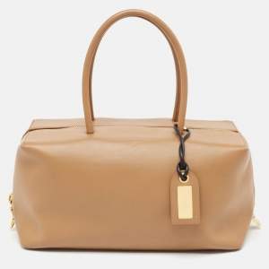 Tom Ford Brown Leather Samantha Boston Bag