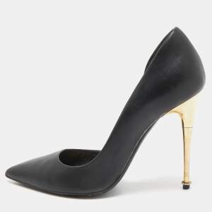 Tom Ford Black Leather D'Orsay Pumps Size 36