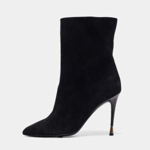 Tom Ford Black Suede Ankle Length Boots Size 39