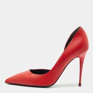 Tom Ford Red Leather D'orsay Pumps Size 38
