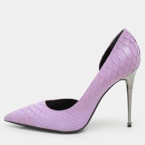 Tom Ford Purple Python Leather D'orsay Pumps Size 39