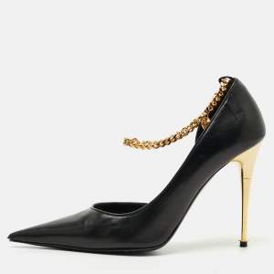 Pre Owned Tom Ford Size 38 Black Leather D'orsay Pumps