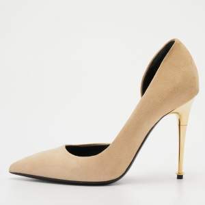 Tom Ford Beige Suede D’orsay Pumps Size 36
