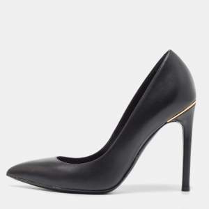 Tom Ford Black Leather Pointed Toe  Pumps Size 38.5