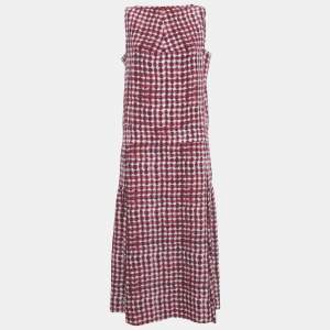 Pre Owned Tory Burch Pink Tie-Dye Silk Maxi Dress M