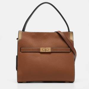 Tory Burch Multicolor Leather and Suede Small Lee Radziwill Double Bag