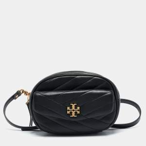 Tory Burch Black Chevron Leather Kira Belt Bag