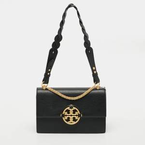 مملوكة مسبقًا Tory Burch Miller Black Leather Shoulder Bag