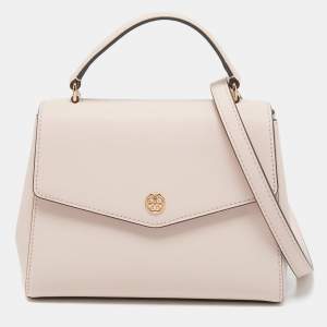 Pre Owned Tory Burch Pink Saffiano Leather Small Robinson Top Handle Bag