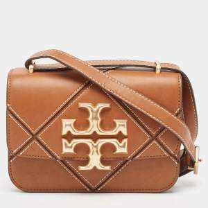 Tory Burch Brown Leather Small Eleanor Shoulder Bag