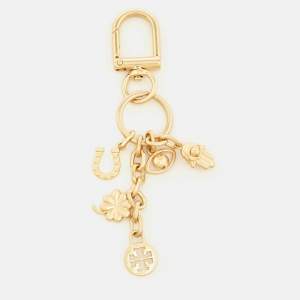Tory Burch Gold Tone Key Ring