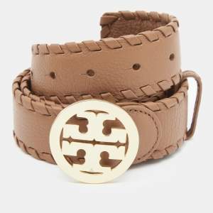 Tory Burch Tan Laced Leather Belt S