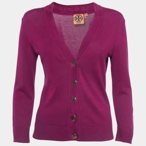 Tory Burch Purple Simone Cardigan XS