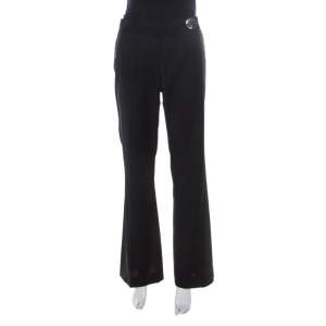Tory Burch Black Wool Wide Leg Trousers M