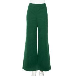 Tory Burch Green Cotton & Lyocell Palazzo Pants M