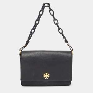 Tory Burch Black Leather Kira Shoulder Bag