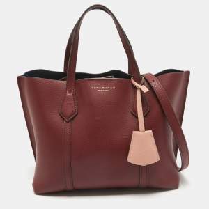 Tory Burch Red Leather Small Perry Tote