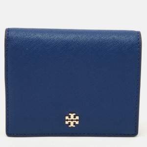 Tory Burch Blue/Green Leather Bifold Wallet