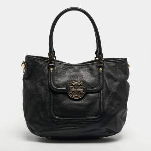 مملوكة مسبقًا Tory Burch Amanda Black Leather Tote