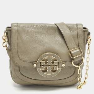 مملوكة مسبقًا Tory Burch Amanda Beige Leather Flap Shoulder Bag