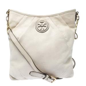 مملوكة مسبقًا Tory Burch Cream Leather Crossbody Bag