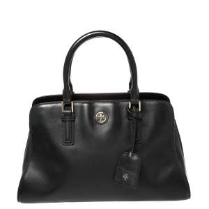 Pre Owned Tory Burch Black Leather Robinson Satchel