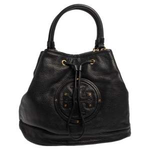 Tory Burch Black Leather Maisey Shopper Hobo