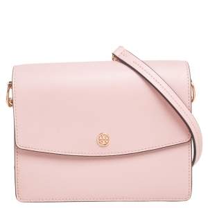 Pre Owned حقيبة كتف توري برش روبنسون جلد وردي