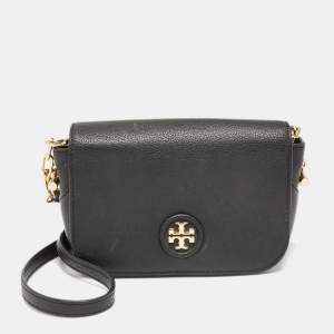 Pre Owned Tory Burch Black Leather Crossbody Bag