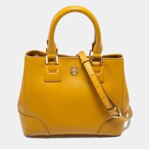 Tory Burch Yellow Leather Robinson Tote