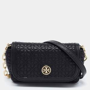 Tory Burch Black Quilted Leather Small Bryant Crossbody Bag