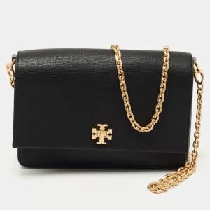 Tory Burch Black Saffiano Leather Kira Chain Bag