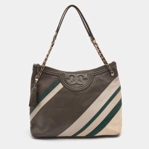 Pre Owned Tory Burch Multicolor Leather Alexa Hobo