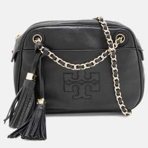 Pre Owned Tory Burch Black Leather Thea Shoulder Bag